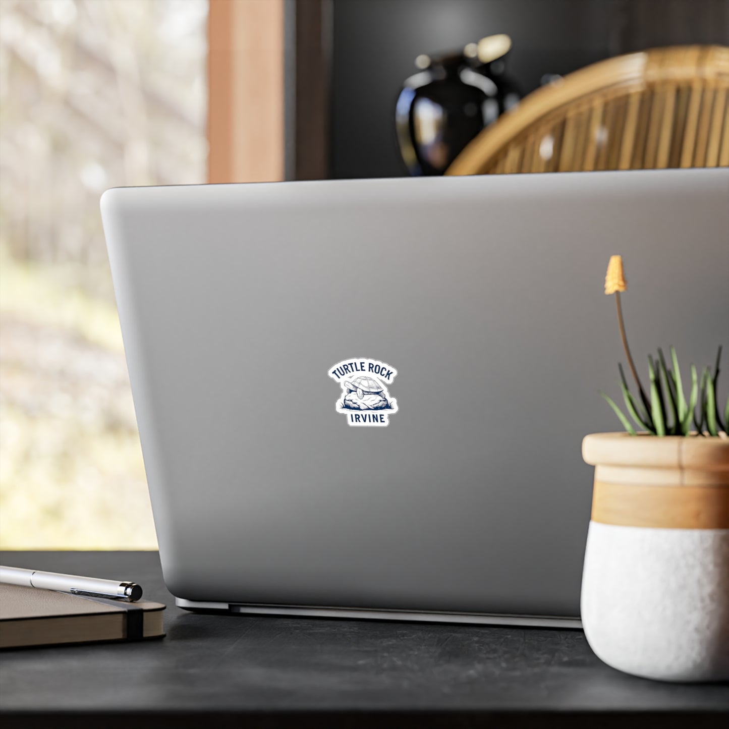 Turtle Rock Vinyl Decals - Charming Outdoor Stickers, Turtle Decor for Nature Lovers, Gifts for Garden Enthusiasts, Car Accessories