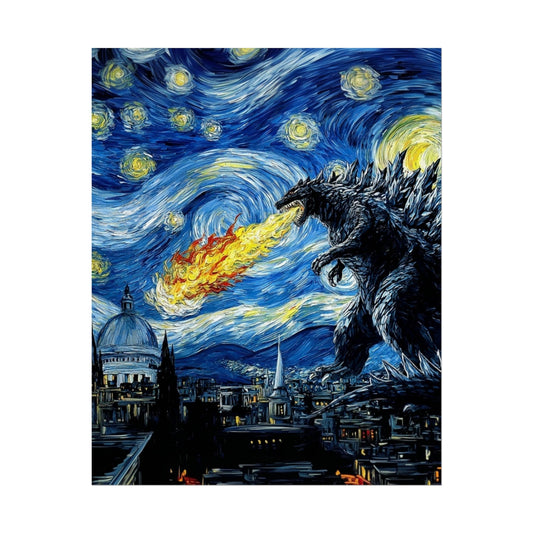 Godzilla Starry Night
